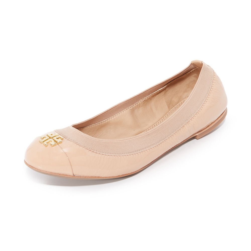 Tory Burch Joie Flat Patent (Light Oak/Pink) 7.5